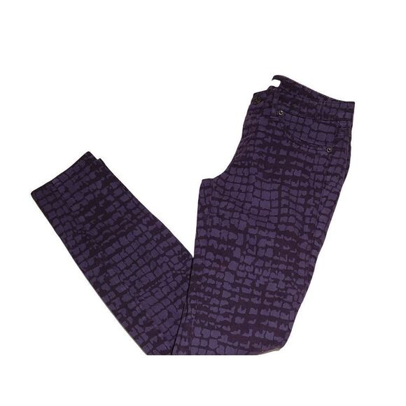 Rich & Skinny Sz 26 Purple Patterned Jeans - Picture 7 of 8